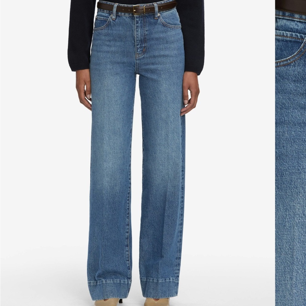 Frame Denim Blue Straight Leg Jeans - Picture 3 of 16